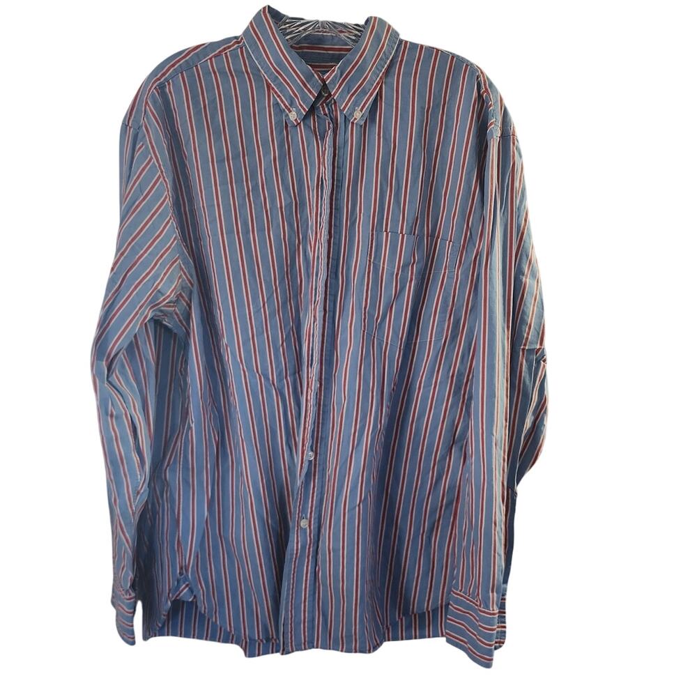 J.crew Men's Long Sleeve Button Down Striped Shirt Collar Size Large